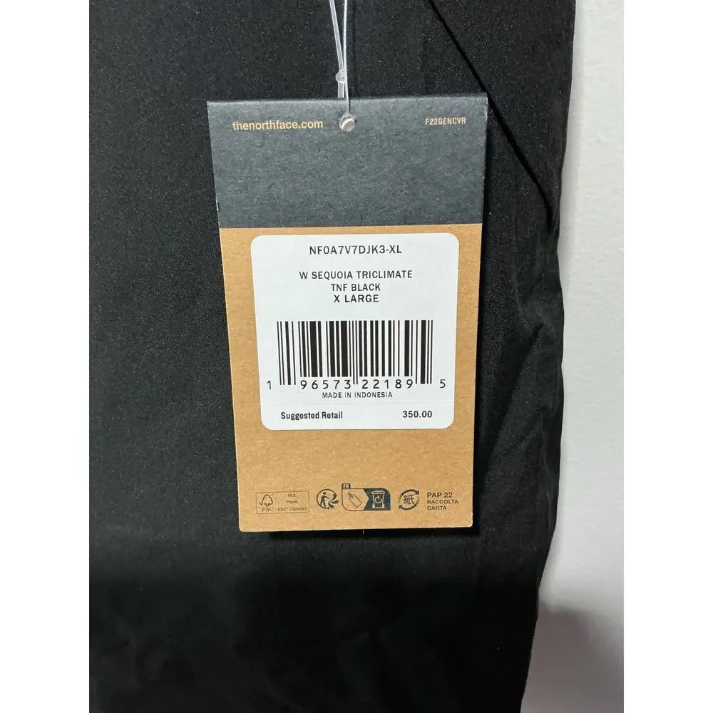 NWT The North Face Womens Sequoia Triclimate 3-N-1 Waterproof Down Parka  XL - Picture 8 of 8